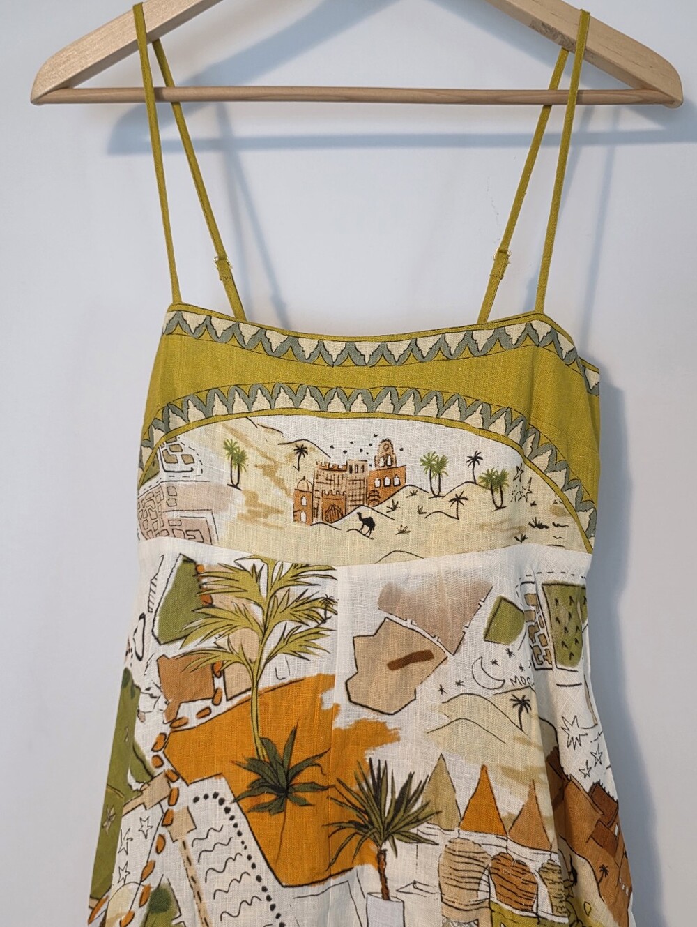 Alemais 100% Linen Bazaar Maxi Vacation Sundress Size US 6 - Picture 8 of 14